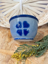 Load image into Gallery viewer, Pretty vintage stoneware small bowl with blue speckled glaze