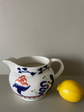 Load image into Gallery viewer, Antique ‘Gaudy Welsh’ jug in cobalt blue and burnt orange