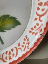 Load image into Gallery viewer, Vintage Enamel Tray Flower Design, Orange, Green and Red