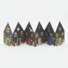 Load image into Gallery viewer, ‘Fisherman’s Huts’ concertina card by Hadley Paper Goods