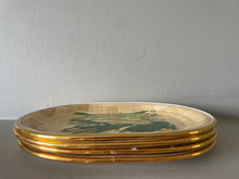 Load image into Gallery viewer, Set of 4 vintage bamboo platters
