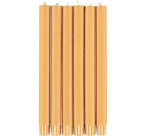 *PREORDER* Saffron Yellow Eco dinner candles, box of 6 (Fair Trade)