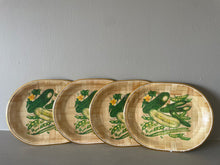 Load image into Gallery viewer, Set of 4 vintage bamboo platters
