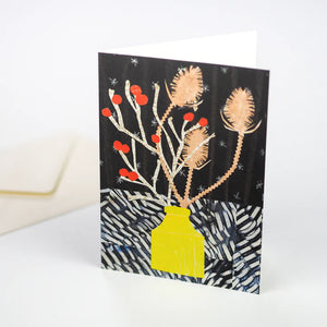 Winter Vase card