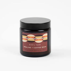 Candle: Praline + coffee bean soy wax candle by every nook candles - small
