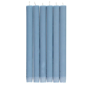 *PREORDER* Pompadour Blue Eco dinner candles, box of 6 (Fair Trade)