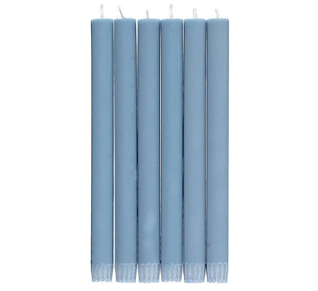 *PREORDER* Pompadour Blue Eco dinner candles, box of 6 (Fair Trade)