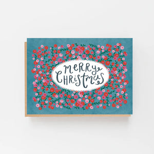 Lomond Paper Co Merry Christmas Pink + Red Berries 8 Cards