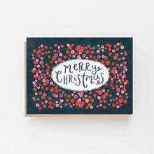 Load image into Gallery viewer, Lomond Paper Co Merry Christmas Pink + Red Berries 8 Cards
