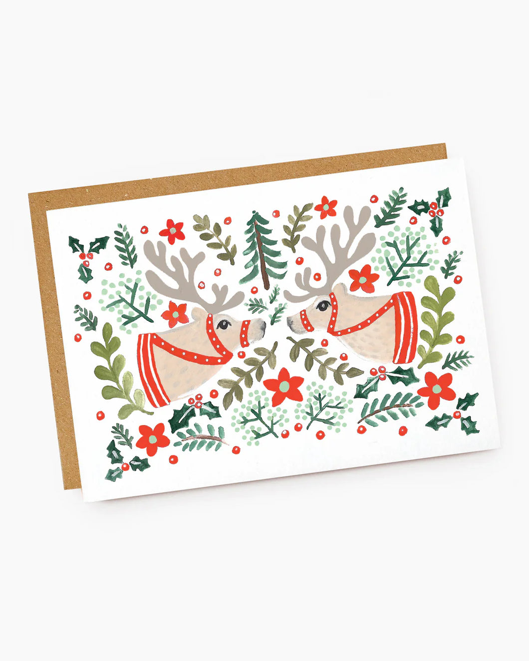 Folk Reindeer card by Jade Fisher