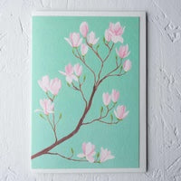 Magnolia Tree card - Stengun Drawings
