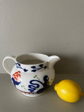 Load image into Gallery viewer, Antique ‘Gaudy Welsh’ jug in cobalt blue and burnt orange
