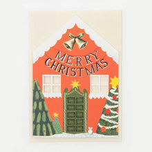 Load image into Gallery viewer, ‘Christmas House’ card by Hadley Paper Goods
