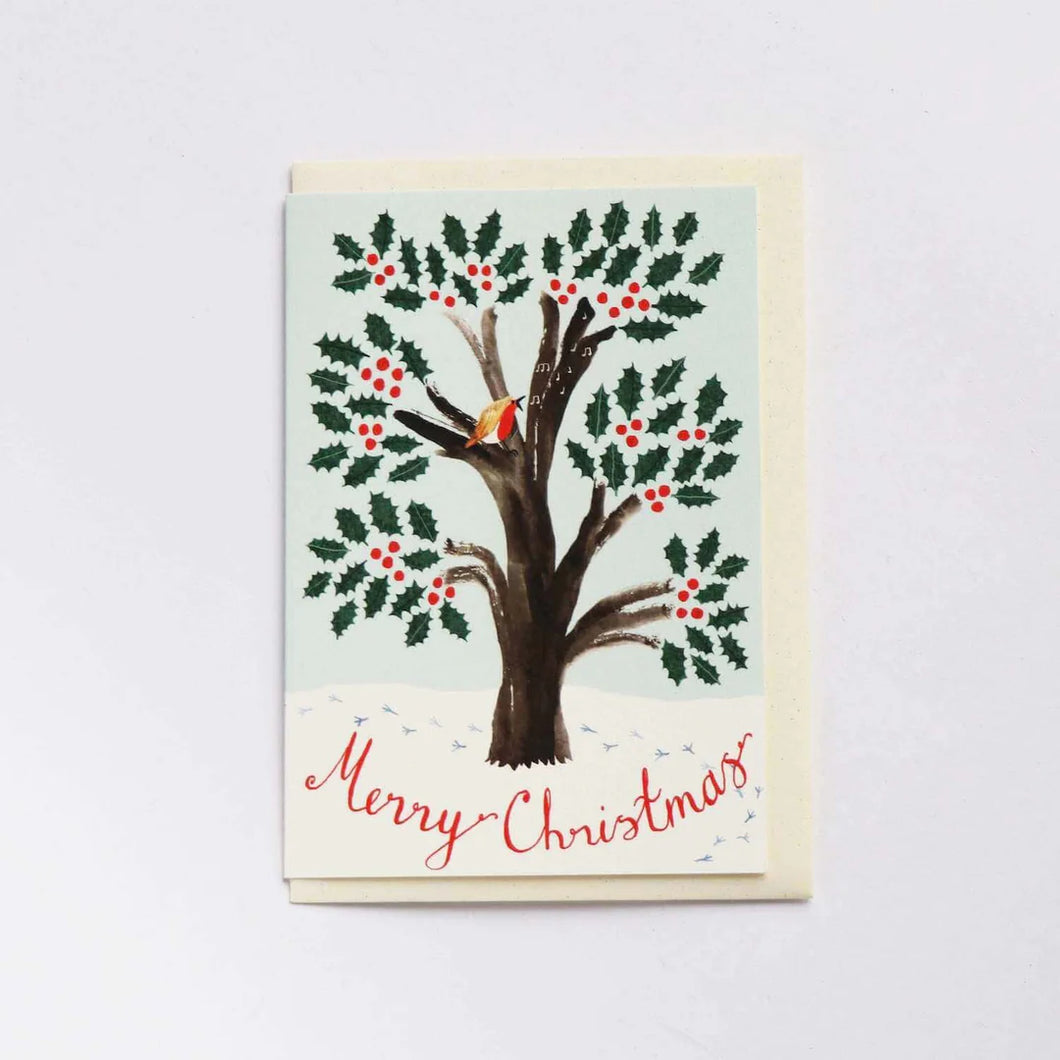 ‘Holly Tree’ card by Hadley Paper Goods