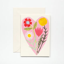 Load image into Gallery viewer, ‘Floral Heart’ card by Hadley Paper Goods
