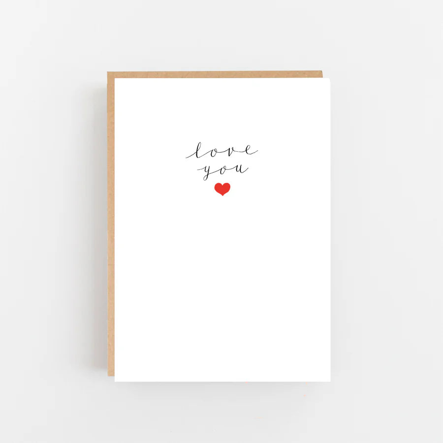 Love You card by Lomond Paper Co