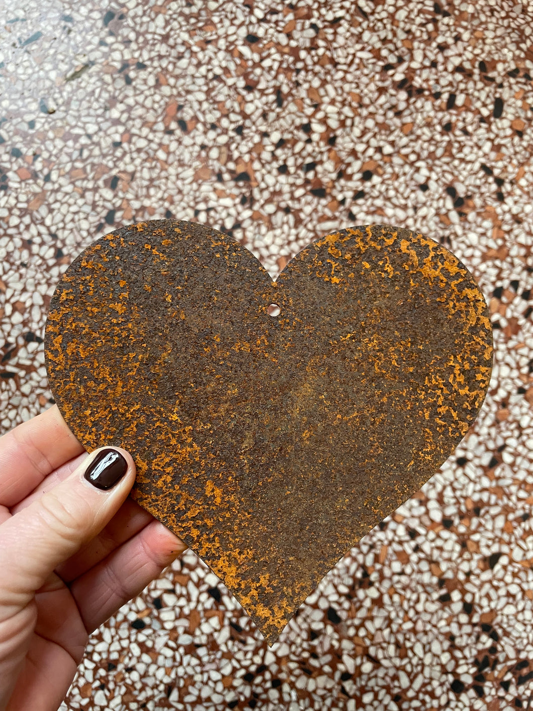 Rustic metal heart