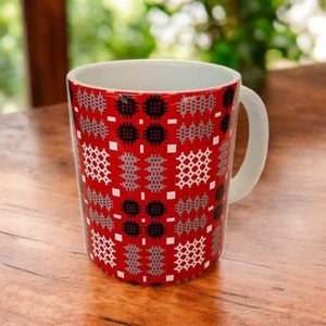 Welsh Blanket mug - Red