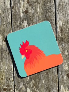 Chicken coaster by Fiddy + Mabel