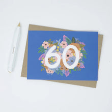 Load image into Gallery viewer, Floral 60th birthday card by Lomond Paper Co
