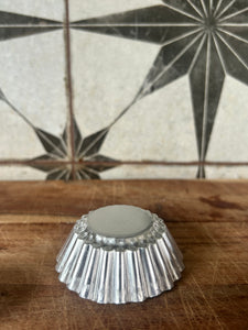 Vintage small fluted tea light holder