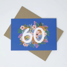 Load image into Gallery viewer, Floral 60th birthday card by Lomond Paper Co
