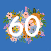 Load image into Gallery viewer, Floral 60th birthday card by Lomond Paper Co
