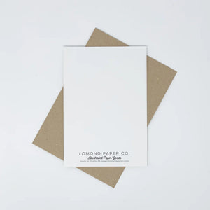 Happy Birthday card with red leaf design by Lomond Paper Co
