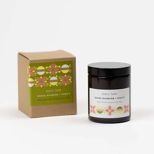 Candle: Baked rhubarb and spritz soy wax candle by every nook candles - medium