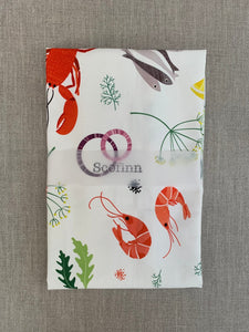 Tea towel - ‘Crayfish and Prawns’ - Scofinn