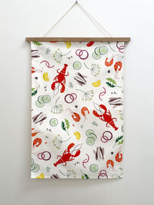 Tea towel - ‘Crayfish and Prawns’ - Scofinn