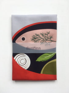 Tea towel - 'Salmon and dill' - Scofinn