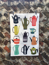 Load image into Gallery viewer, Tea towel - &#39;Coffee Pots&#39; - Scofinn
